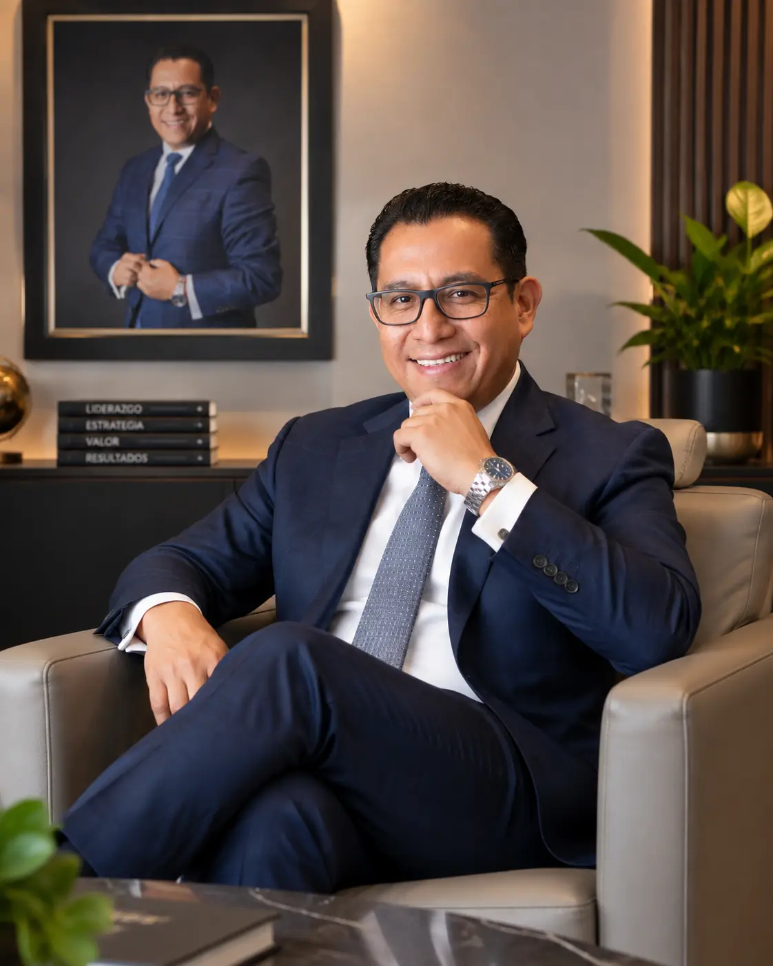 Rufino López Jiménez en oficina ejecutiva